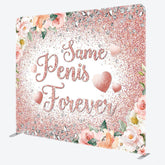 Aperturee - Aperturee Forever Pink Floral Fabric Backdrop Cover for Wedding